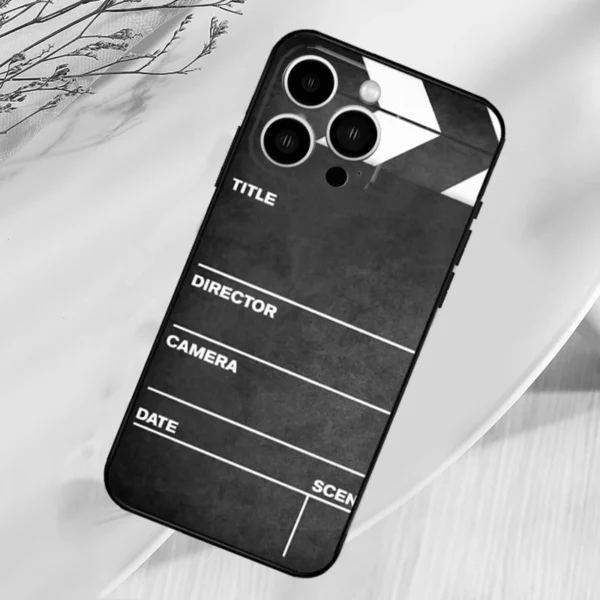 ⁦Clapperboard For iPhone X XR XS Max Plus Case For Apple iPhone 11 12 13 14 15 16 Pro Max Mini Cover⁩ - الصورة ⁦2⁩