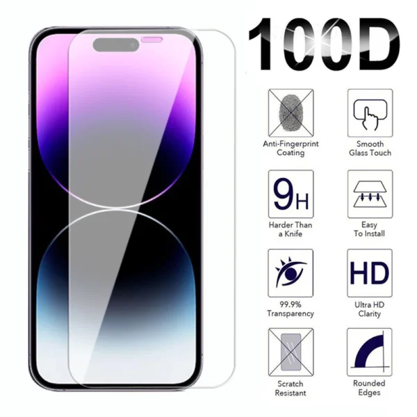 9H 999D Tempered Glass For iPhone 13 14 15 16 Pro Max Screen Protector For iPhone16 Pro Transparent Protective glass Film