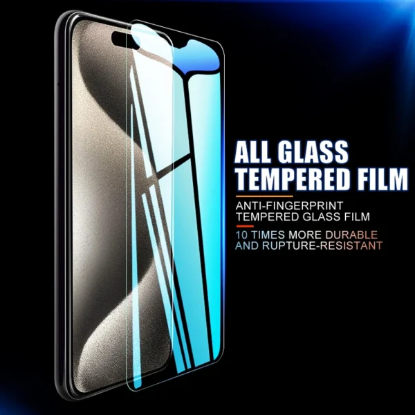 ⁦9H 999D Tempered Glass For iPhone 13 14 15 16 Pro Max Screen Protector For iPhone16 Pro Transparent Protective glass Film⁩ - الصورة ⁦2⁩